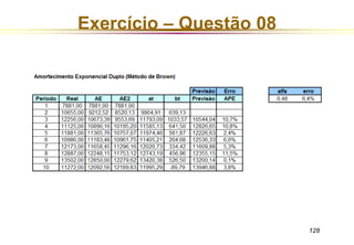Exercício – Questão 08 
128 
 