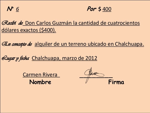el recibo y la constancia