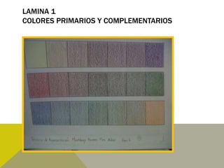 LAMINA 1
COLORES PRIMARIOS Y COMPLEMENTARIOS
 