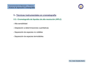 Defectos Instrumentales Tecnicas de separacion_cromatografica | PDF