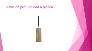 Tubos en profundidad o picada
 