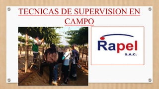 TECNICAS DE SUPERVISION EN
CAMPO
 