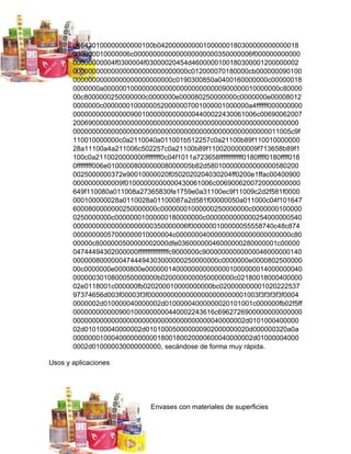 d46430100000000000100b0420000000001000000180300000000000018
       030000010000006c0000000000000000000000350000006f000000000000
       00000000004f0300004f03000020454d4600000100180300001200000002
       000000000000000000000000000000c012000070180000cb000000090100
       00000000000000000000000000c0190300850a0400160000000c00000018
       0000000a0000001000000000000000000000000900000010000000c80000
       00c8000000250000000c0000000e000080250000000c0000000e00008012
       0000000c00000001000000520000007001000001000000a4ffffff000000000
       000000000000000900100000000000004400022430061006c00690062007
       20069000000000000000000000000000000000000000000000000000000
       000000000000000000000000000000000000000000000000000011005c9f
       110010000000c0a2110040a011001b512257c0a21100b89f110010000000
       28a11100a4a211006c502257c0a21100b89f1100200000009f713658b89f1
       100c0a2110020000000ffffffff0c04f1011a723658ffffffffffff0180ffff0180ffff018
       0ffffffff006e0100000800000008000005b82d580100000000000000580200
       0025000000372e90010000020f0502020204030204ff0200e1ffac00400900
       0000000000009f01000000000000430061006c0069006200720000000000
       649f110080a011008a27365830fe1759e0a31100ec9f11009c2d2f581f0000
       000100000028a0110028a01100087a2d581f00000050a011000c04f101647
       6000800000000250000000c00000001000000250000000c0000000100000
       0250000000c00000001000000180000000c0000000000000254000000540
       000000000000000000000350000006f0000000100000055558740c48c874
       00000000057000000010000004c000000040000000000000000000000c80
       00000c8000000500000002000dfe03600000046000000280000001c00000
       04744494302000000ffffffffffffffffc9000000c90000000000000046000000140
       00000080000004744494303000000250000000c0000000e0000802500000
       00c0000000e0000800e00000014000000000000001000000014000000040
       0000003010800050000000b0200000000050000000c02180018000400000
       02e0118001c000000fb020200010000000000bc020000000001020222537
       97374656d003f00003f3f00000000000000000000000001003f3f3f3f3f0004
       0000002d010000040000002d01000004000000020101001c000000fb02f5ff
       0000000000009001000000000440002243616c6962726900000000000000
       000000000000000000000000000000000000040000002d0101000400000
       02d010100040000002d010100050000000902000000020d000000320a0a
       00000001000400000000001800180020000600040000002d01000004000
       0002d010000030000000000, secándose de forma muy rápida.

Usos y aplicaciones




                                Envases con materiales de superficies
 