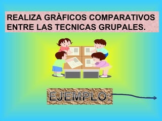 REALIZA GRÀFICOS COMPARATIVOS  ENTRE LAS TECNICAS GRUPALES. 