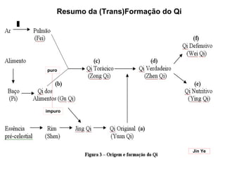 Resumo da (Trans)Formação do Qi
puro
impuro
Jin Ye
 