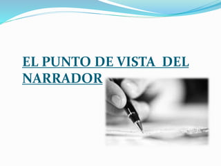 EL PUNTO DE VISTA DEL
NARRADOR
 