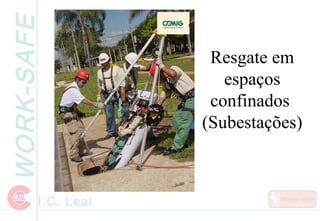 WORK-SAFE
I.C. Leal
Resgate em
espaços
confinados
(Subestações)
 
