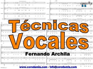 Técnicas Vocales Fernando Archila 