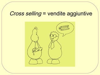 Cross selling = vendite aggiuntive

 