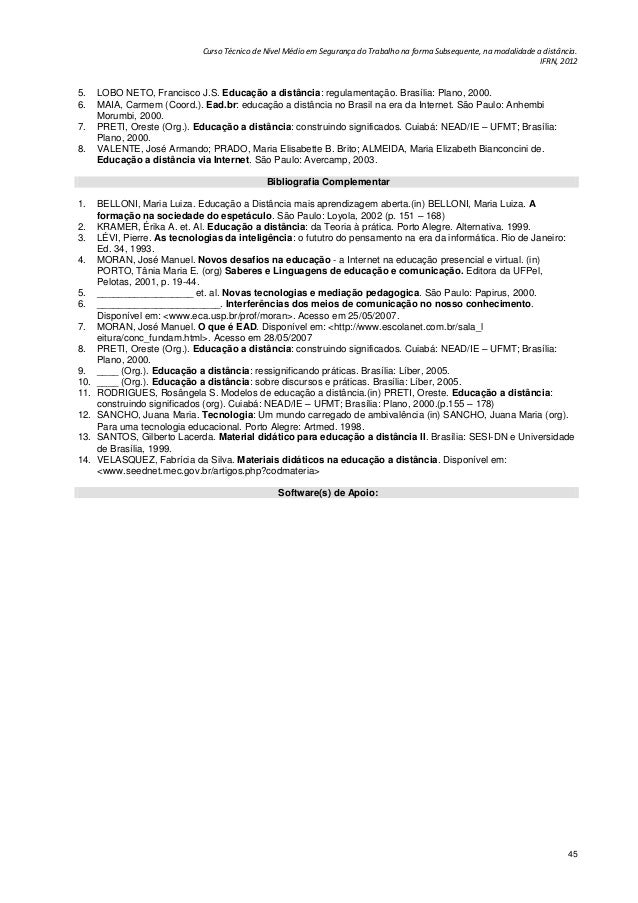 Segurança do trabalho ead sp Segurança do trabalho ead sp