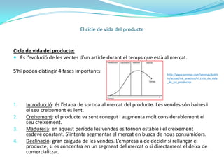 1.3 El cicle de vida del productehttp://disenio.idoneos.com/index.php/Dise%C3%B1o_Industrial/Marketing/Estilos