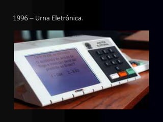 1996 – Urna Eletrônica.
 