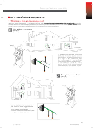 rif. 01-2016 FRA
41
www.sistemair.com
CIVIL
Systèmes d’aspiration centralisés
La présence de deux moteurs permet à la cent...