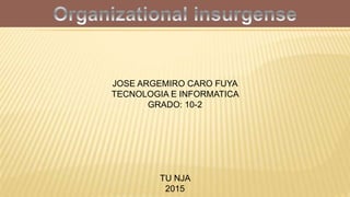 JOSE ARGEMIRO CARO FUYA
TECNOLOGIA E INFORMATICA
GRADO: 10-2
TU NJA
2015
 