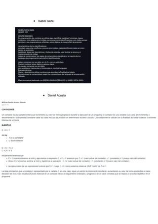 ● Isabel isaza
● Daniel Acosta
 