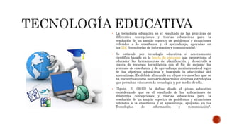 Tecnología en la educación 