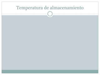 Temperatura de almacenamiento
 