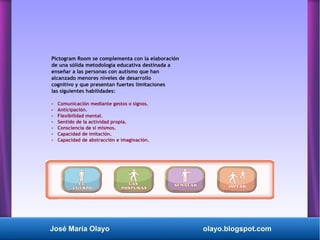 José María Olayo olayo.blogspot.com
Pictogram Room se complementa con la elaboración
de una sólida metodología educativa d...