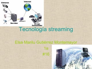 Tecnología streaming Elsa Marilu Gutiérrez Montemayor 1a #16 