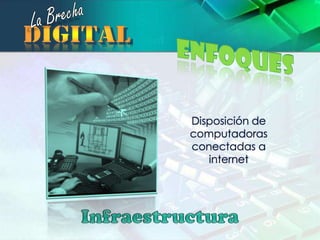 La BrechadigitalEnfoquesDisposición de computadoras conectadas a internetInfraestructura
