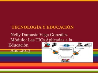 TECNOLOGÍA Y EDUCACIÓN
Nelly Damasia Vega González
Módulo: Las TICs Aplicadas a la
Educación
Año:.2013
 
