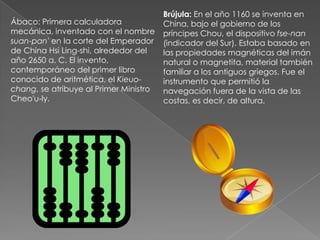 Máquina de vapor: Entre 1765 y 1784 el ingeniero escocés James Watt perfeccionó la máquina de vapor inventada por Thomas Newcomen para el desagote de las minas de carbón. La potencia y eficiencia de sus máquinas permitieron su uso por George Stephenson para propulsar la primera locomotora de vapor. La máquina a vapor permitió la instalación de grandes telares mecánicos en lugares donde no se disponía de energía hidráulica; también disminuyó drásticamente los tiempos de navegación de los barcos movidos por ruedas de paletas y hélices. 