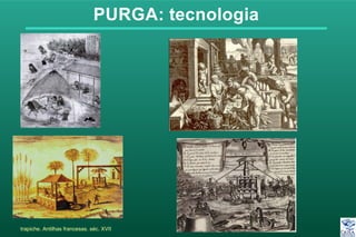 PURGA: tecnologia
trapiche. Antilhas francesas. séc. XVII
 