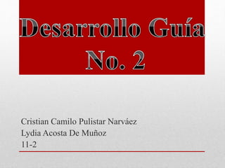 Cristian Camilo Pulistar Narváez
Lydia Acosta De Muñoz
11-2
 