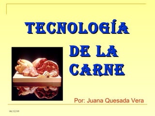 TECNOLOGÍA Por: Juana Quesada Vera DE LA  CARNE 