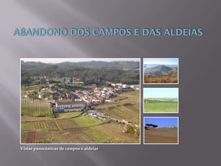 Vistas panorâmicas de campos e aldeias
 