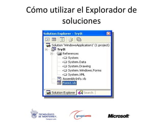 Cómo utilizar el Explorador de soluciones 