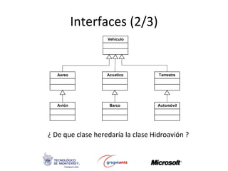 Interfaces (2/3) <ul><li>¿ De que clase heredaría la clase Hidroavión ? </li></ul>