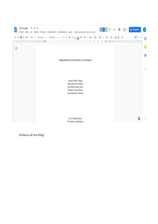 Enlaces de los blog:
 