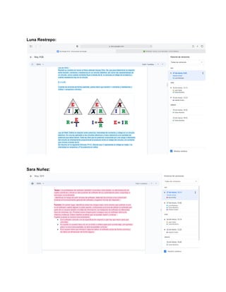 Luna Restrepo:
Sara Nuñez:
 
