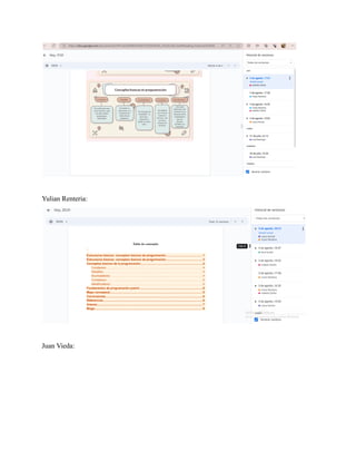 Yulian Renteria:
Juan Vieda:
 