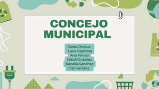 CONCEJO
MUNICIPAL
Paola Chocue
Luna Espinosa
Ana Henao
Nikoll Ordoñez
Isabella Sanchez
Joan Serrano
 