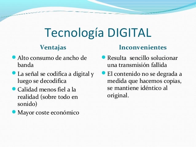 Tecnologia analogica y digital