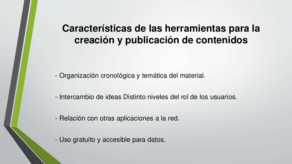 Herramientas para la creación y publicación de contenidos Herramientas para la creación y publicación de contenidos