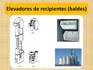 Elevadores de recipientes (baldes)
 