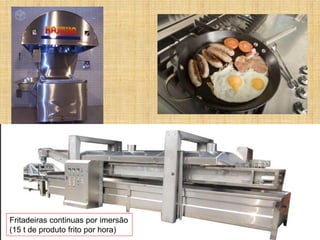 Fritadeiras continuas por imersão
(15 t de produto frito por hora)
 