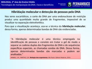 Dna Risc Tecnologia de manipulação do DNA riscos e benefícios.ppt