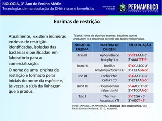 Dna Risc Tecnologia de manipulação do DNA riscos e benefícios.ppt