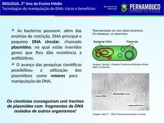 Dna Risc Tecnologia de manipulação do DNA riscos e benefícios.ppt