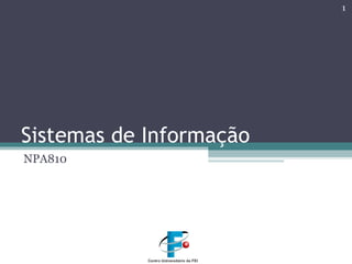 Sistemas de Informação NPA810 