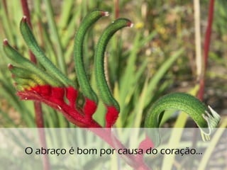 o
O abraço é bom por causa do coração...
 