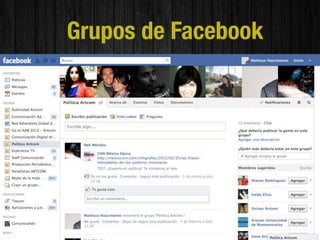 Grupos de Facebook
 