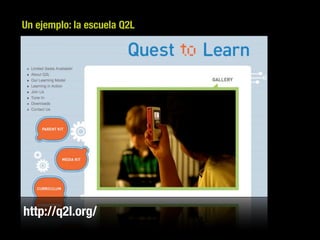 Un ejemplo: la escuela Q2L




http://q2l.org/
 