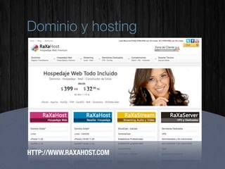 Dominio y hosting




HTTP://WWW.RAXAHOST.COM
 