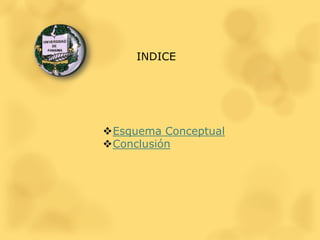 INDICE




Esquema Conceptual
Conclusión
 