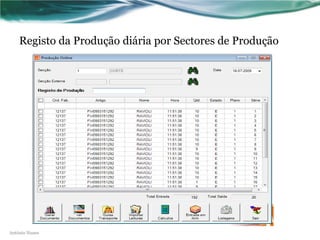 Registo da Produção diária por Sectores de Produção




António Nunes
 